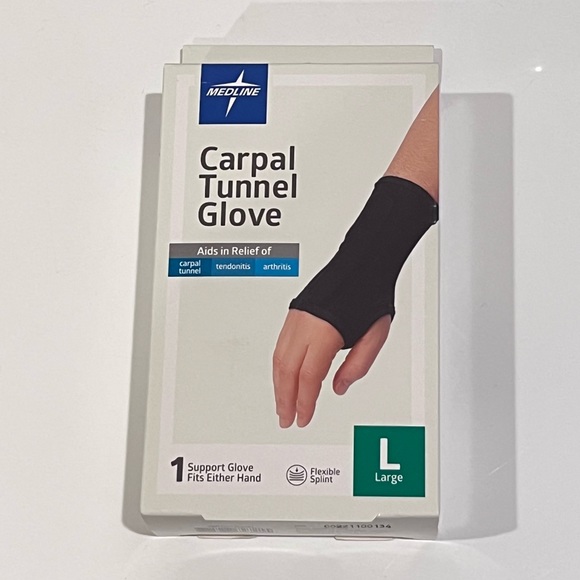 Medline Carpal Tunnel Glove Black Size Large NIB New - Picture 9 of 10